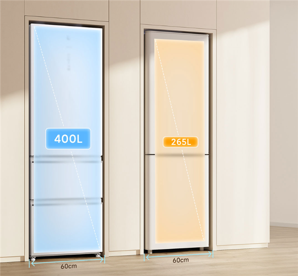 纯白机身、超窄边框！小米推出米家冰箱意式400L：3499元